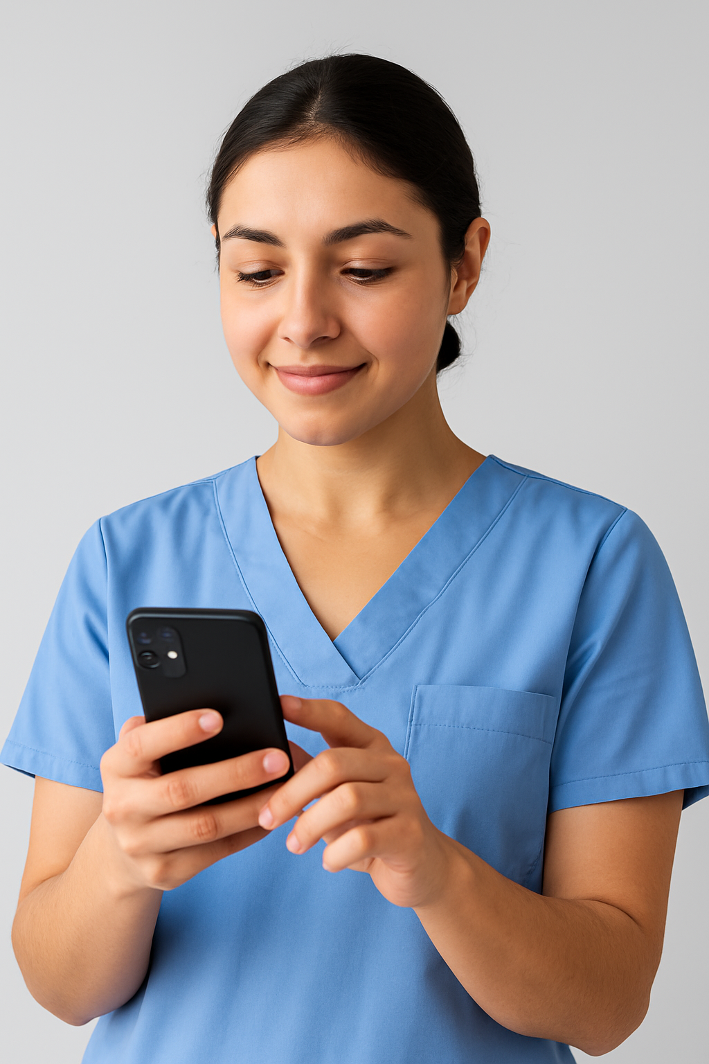 Caregiver using mobile app for care coordination